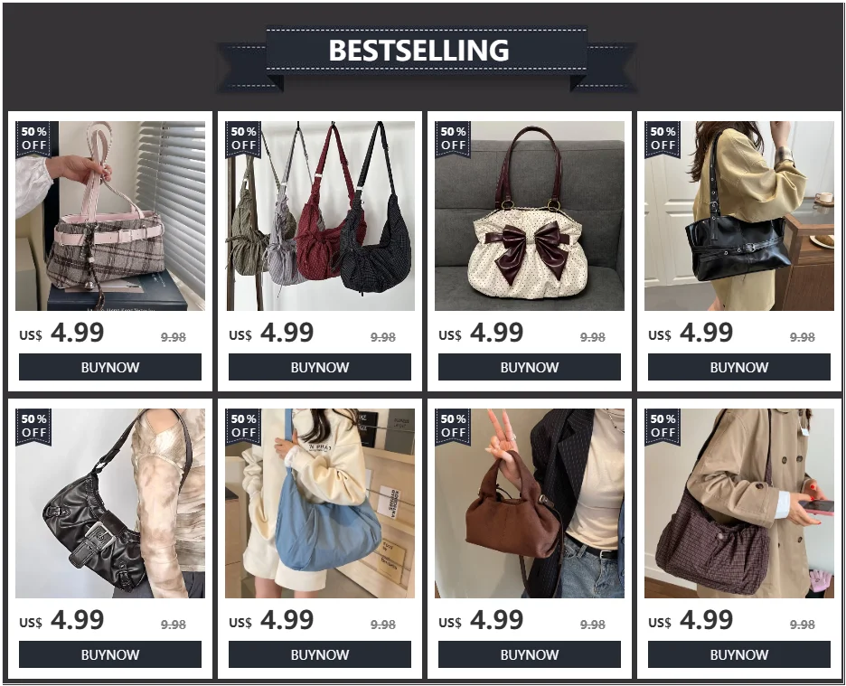 A grid of magnetic foldable ID card holders and coin purses in various colors and materials, shown for sale.