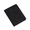A black ultra-thin multi-slot card wallet shown from above.