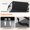 A clear plastic hat organizer with a rigid cardboard support and a handle for easy retrieval.