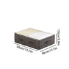 A rectangular foldable under-bed storage box with a window shown from above.