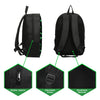 Schwarzes Kinderrucksack-Set mit doppelten Reißverschlüssen, verstellbaren Trägern und atmungsaktivem Material.