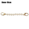 Gold-toned pearl strap with 8mm-10cm length for handbags and purses