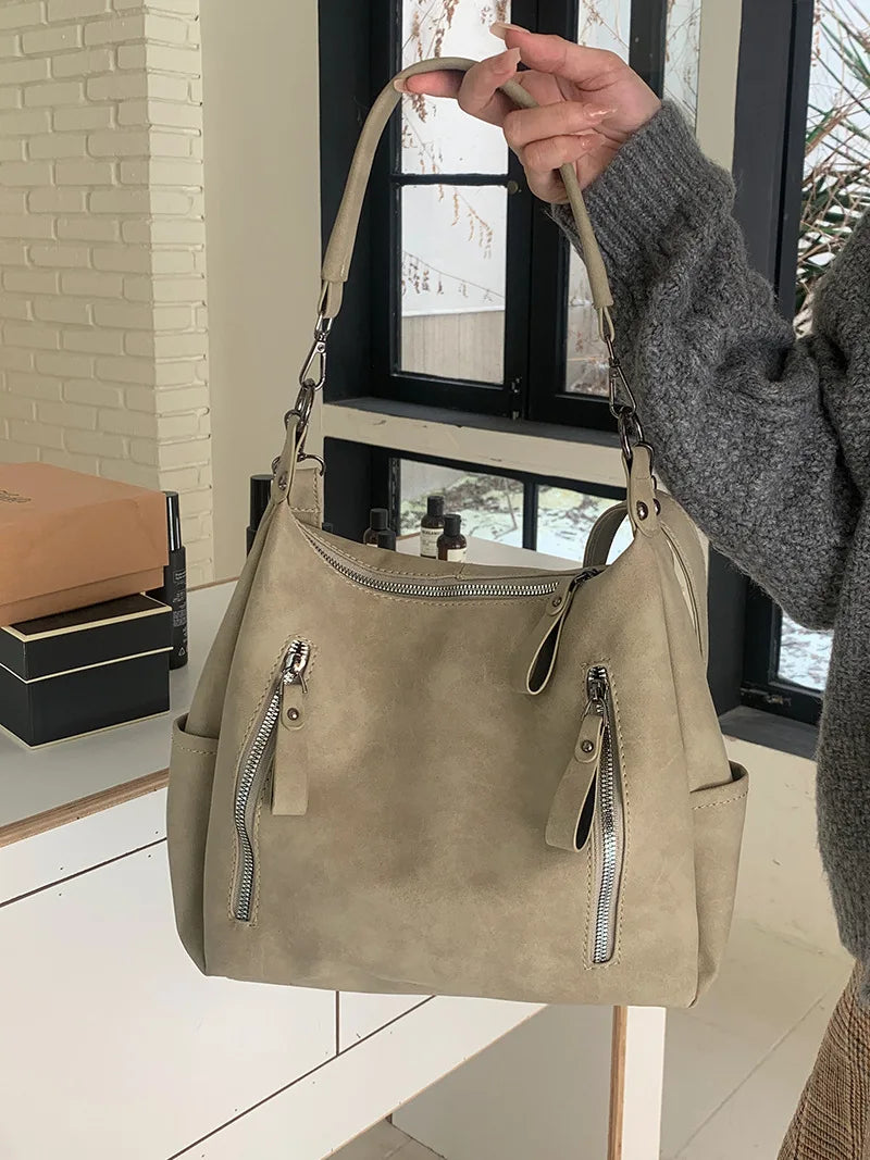 Luxury PU Leather Crossbody Hobo Bag