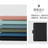 A set of four slim PU leather RFID blocking passport and ID wallets in various muted colors, including pink, mint green, slat
