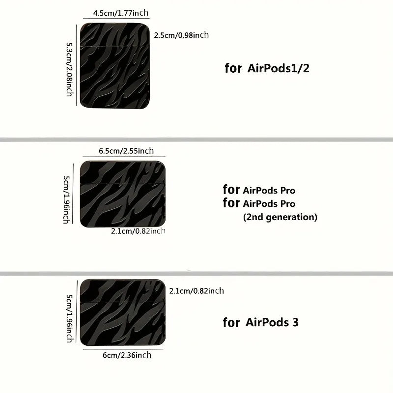 Étuis de protection pour AirPods (1/2, Pro 2e gen, 3), avec motif zèbre
