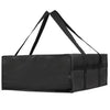 Black insulated non-woven pizza delivery bag with black straps