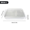 White L durable transparent storage pouch measuring 35cm by 12.2in