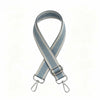 A beige nylon adjustable shoulder strap with a striped pattern shown against a white background.