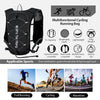 Black multifunctional cycling running bag with a dual stabilization system for endurance sports