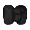Black layered spider pattern pencil case for kids shown open