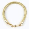 Gold-toned PU leather replacement bag strap with metal buckles