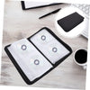 A black storage wallet case for 80 discs, showing an open compartment with multiple CDs or DVDs.