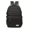 Black versatile travel backpack with gray accents shown from the back
