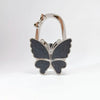 Silver foldable butterfly shaped hook for handbags
