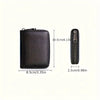 Black classic zipper card holder wallet shown with dimensions 10.5cm by 8.5cm.