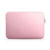 A pink multi-size laptop sleeve with a zipper closure.