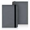 A dark gray universal e-book cover featuring a protective black strap on the side.