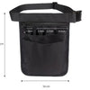 Black nurse organizer belt waist bag with multiple sized pockets and strap shown against a white background