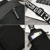 Schwarze Canvas-Tasche mit Lederriemen und den Initialen G.I.T.O.