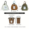 Three colored waterproof insulated lunch bags shown in various styles and sizes with drawstring closures.