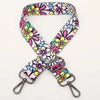 A colorful floral patterned adjustable crossbody strap for handbags