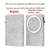 Front and back views of a silver magnetic card holder wallet with a textured surface