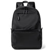A black men's lightweight laptop backpack shown from the front.