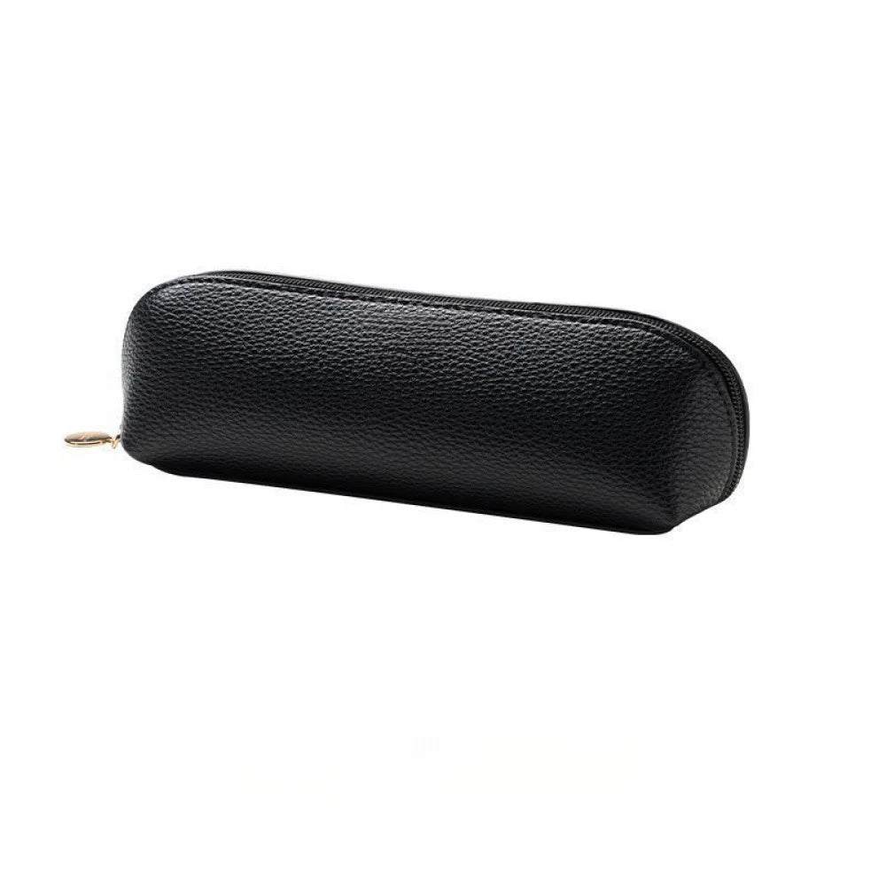 Black large capacity multifunctional makeup and pencil pouch.