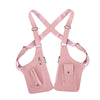 Pinkes Kunstleder-Crossbody-Handtasche mit Geldbörsenfach in X-Form