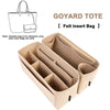 A felt insert bag organizer designed for Goyard tote handbags.