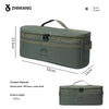 Olive green portable organizer bag made of oxford cloth and PE foam for camping or picnic items