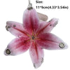 Realistic pink orchid flower keychain with 11x9cm dimensions