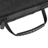 Black multi-slot travel watch organizer case with a padded strap and soft lining