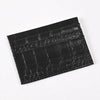 Black crocodile embossed slim PU leather card holder wallet for women