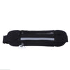 Black waterproof running waist pack with a phone pocket