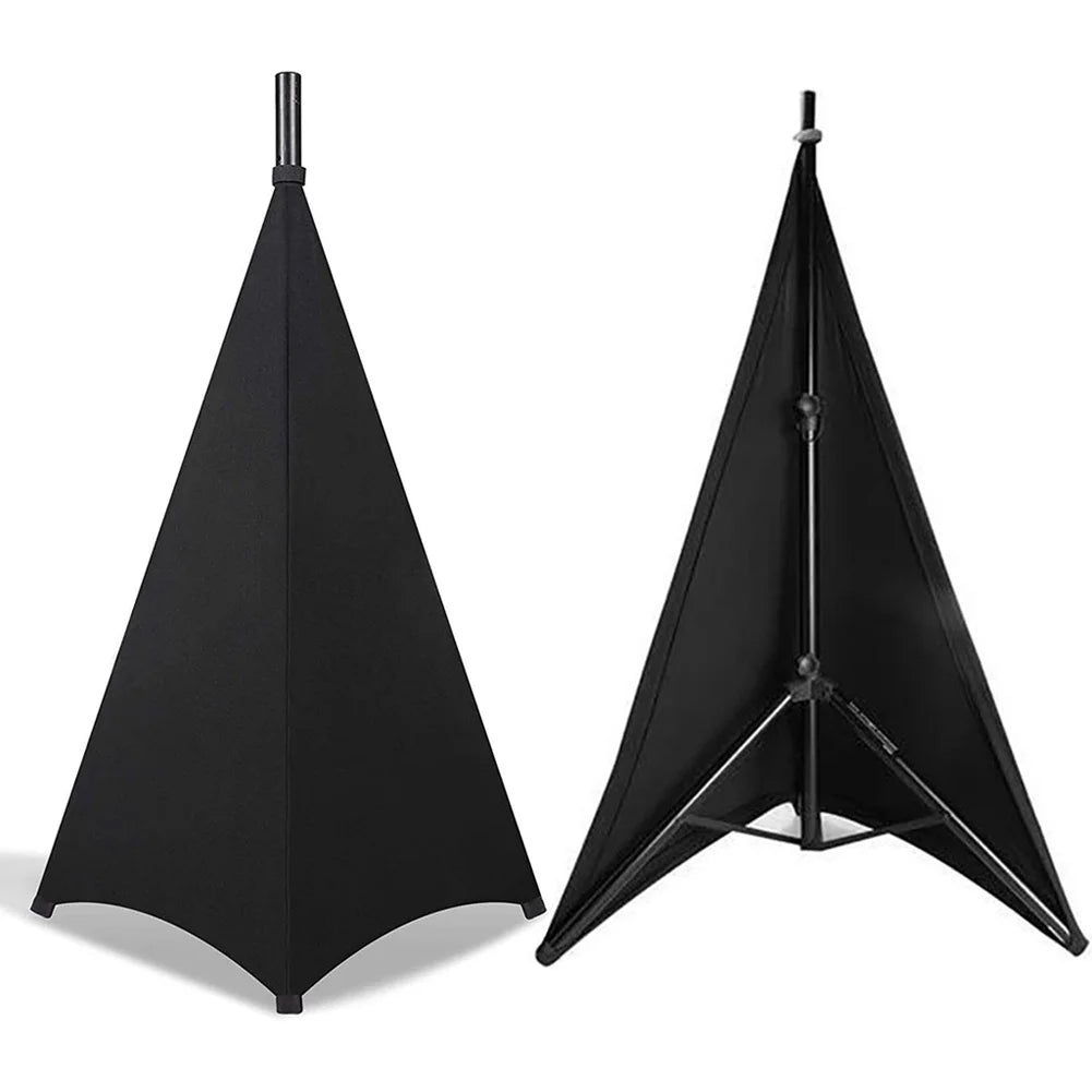 Black flexible DJ light speaker stand cover with a vertical pole.