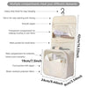 A beige waterproof makeup organizer with multiple compartments for storing brushes, cosmetics, and toiletries.
