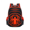 Orange and black fashion kids backpack featuring a large orange spider design
