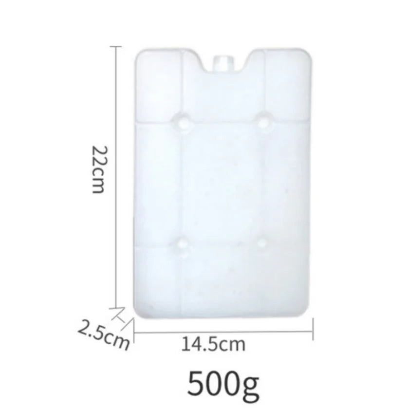 White reusable ice pack designed for cooling food and drinks.