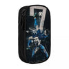 A black pencil case featuring a large number 7 and a soccer player graphic.