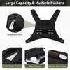 Black ultralight tactical chest bag with multiple pockets and a headphone jack