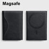 Black magnetic leather card wallet designed for iPhone