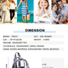 A clear capacity backpack with a mesh design shown next to various lifestyle contexts like shopping, travel, study, and date 