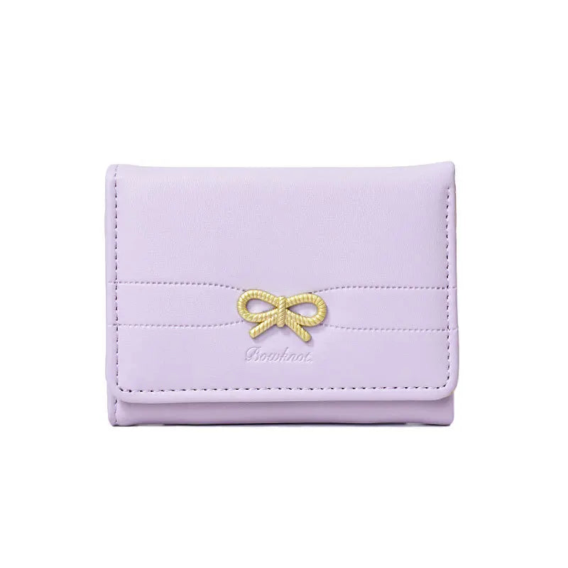Cute Bow Tri-Fold Card Wallet