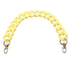 Yellow acrylic chunky chain shoulder strap for handbags