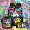 Sac à dos noir avec un motif de gorille coloré et de différents gorilles de dessins animés.