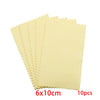 A set of ten yellow polishing cloths with serrated edges for silver and gold jewelry