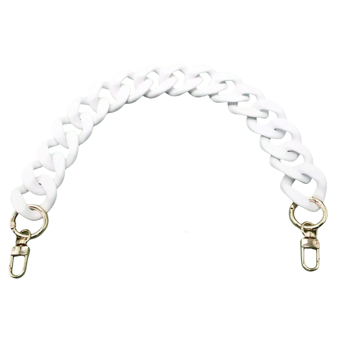 White acrylic chunky chain shoulder strap for handbags
