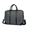 Black executive PU leather laptop briefcase with a shoulder strap.