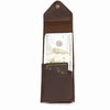 A brown genuine cowhide leather wallet for men with a card slot.